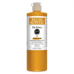 Da Vinci Fluid Acrylics - Transparent Raw Sienna, 16 oz bottle