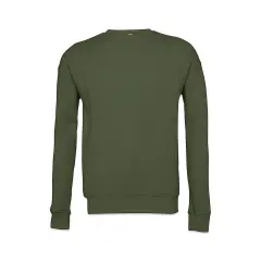 Bella + Canvas Unisex Sponge Fleece Drop Shoulder Sweatshirt - Military Green, Large