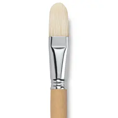 Escoda Clasico Chungking White Bristle Brush - Filbert, Long Handle, Size 22