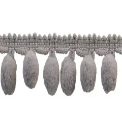 Belagio Pom Trim, 1.25" Wide, 10-Yard Bolt, Silver