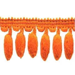 Belagio Pom Trim, 1.25" Wide, 10-Yard Bolt, Orange