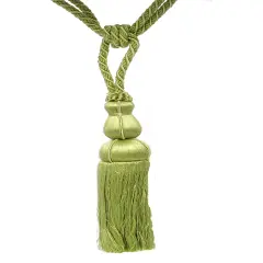 Belagio Single Tassel Tie-Back, 10" Long Tassel, Colors Collection, Celery