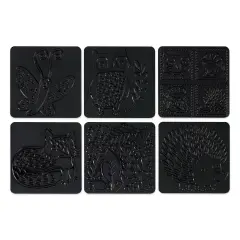 Cedar Canyon Rubbing Plates - Set of 6, Forest and Friends