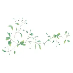 Ivy Leaf Wall Stencil | 3343 by Designer Stencils | Floral Stencils | Reusable Art Craft Stencils for Painting on Walls, Canvas, Wood | Reusable Plastic Paint Stencil for Home Makeover | Easy to Use & Clean Art Stencil