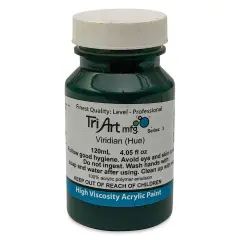 Tri-Art High Viscosity Artist Acrylic - Viridian Hue, 120 ml jar