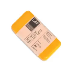 R&F Encaustic Paint Block - Cadmium Yellow Deep, 40 ml block