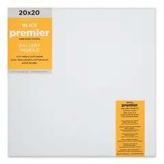 Blick Premier Stretched Cotton Canvas - Gallery Profile, Splined, 20" x 20"