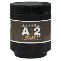 Chroma A2 Student Acrylics - Ivory Black, 250 ml jar