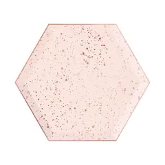 Paper Plates - Small - Blush & Rose Gold Splatter