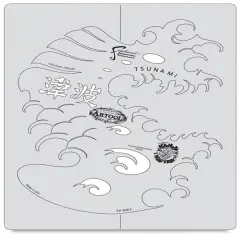 Iwata Artool Freehand Template - Kanji Master Tsunami Wave