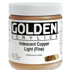 Golden Heavy Body Artist Acrylics - Iridescent Copper Light (Fine), 8 oz Jar