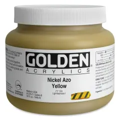Golden Heavy Body Artist Acrylics - Nickel Azo Yellow, 32 oz Jar