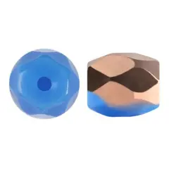 Baros Par Puca&reg; Czech glass bead, Frost Blue Lagoon Capri Gold, 10 grams