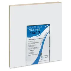 American Easel Gessoed Wood Painting Panel - 10" x 10", 7/8" Cradle