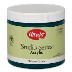 Utrecht Studio Series Acrylic Paint - Phthalo Green, Pint
