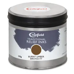 Cranfield Traditional Relief Ink - Burnt Umber, 500 g