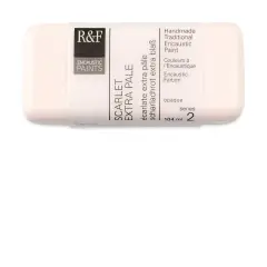 R&F Encaustic Paint Block - Scarlet Extra Pale, 104 ml block