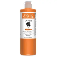 Da Vinci Fluid Acrylics - Cadmium Orange Hue, 16 oz bottle