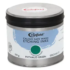 Cranfield Caligo Safe Wash Etching Ink - Phthalo Green, 500 g Can