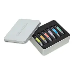 Sennelier French Artists' Watercolor Set - Set of 6, Metal Case, Iridescent, 10 ml
