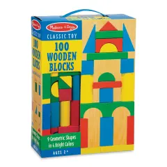 Melissa & Doug 100 Piece Wood Blocks Set