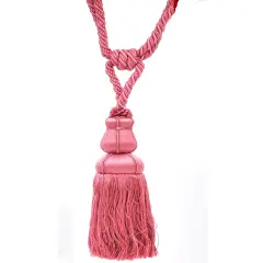 Belagio Single Tassel Tie-Back, 10" Long Tassel, Colors Collection, Dusty Rose