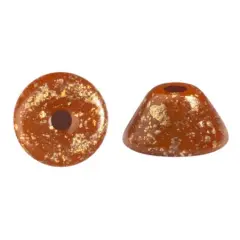 Konos Par Puca&reg; Czech glass bead, Frost Caramel Splash, 10 grams