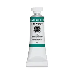 Da Vinci Artists' Permanent Watercolor - Viridian Green, 15 ml tube