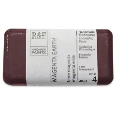 R&F Encaustic Paint Block - Magenta Earth, 40 ml, Block