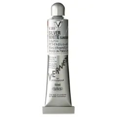 Holbein Vern&eacute;t Superior Artists' Oil Color - Silver White Flake (Linseed), 50 ml tube