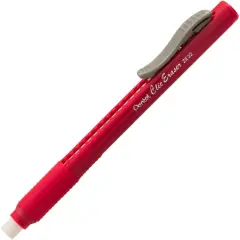 Clic Eraser Grip Retractable Eraser with Grip, Red Barrel