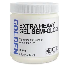 Golden Extra Heavy Acrylic Gel Medium - Semi-Gloss, 8 oz jar