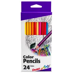 Pentel Arts Color Pencils - Assorted Colors, 24-Pk