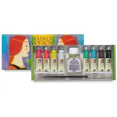 Maimeri Artist Gouache - Set of 8, Intro Colors, 20 ml Tubes