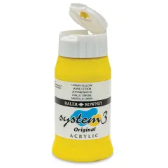 Daler-Rowney System3 Acrylic - Lemon Yellow, 500 ml bottle