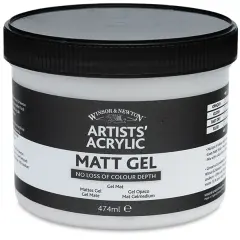 Winsor & Newton Artists' Acrylic Matt Gel Medium - Matte, 474 ml jar