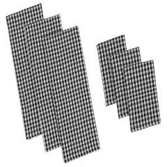 DII Black Check Heavyweight Dishtowel & Dishcloth (Set of 6)