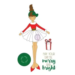 Prima Marketing Inc Jn Christmas Stamp Merry Doll 655350912376