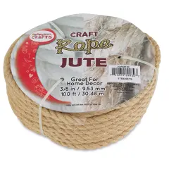 Pepperell Craft Natural Jute Craft Rope - 3/8" x 100 ft