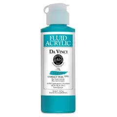 Da Vinci Fluid Acrylics - Cobalt Teal, 4 oz bottle