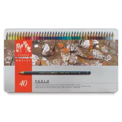 Caran d'Ache Pablo Colored Pencil Set - Assorted Colors, Set of 40
