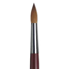 Da Vinci Kolinsky Red Oil Sable Brush - Round, Long Handle, Size 30
