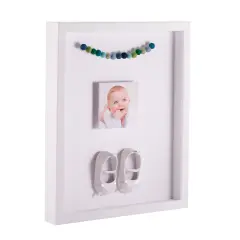 ArtToFrames 18x24 Inch Shadow Box Picture Frame, with a Satin White 1.00" Wide Shadowbox frame and Super White Mat Backing (4655)