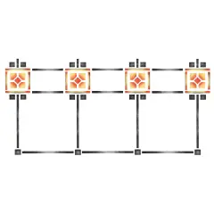 Arts and Crafts Style Wall Stencil | 3613 by Designer Stencils | Pattern Stencils | Reusable Stencils for Painting | Safe & Reusable Template for Wall Decor | Try This Stencil Instead of a Wallpaper | Easy to Use & Clean Art Stencil Pattern