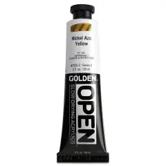 Golden Open Acrylics - Nickel Azo Yellow, 2 oz Tube