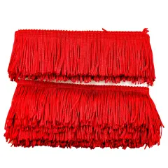Belagio Chainette Fringe, 2" Wide, 10- Yard Bolt, Red
