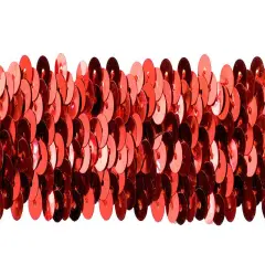 Belagio Stretch Sequin Trim, 1" Wide, 10-Yard Bolt, Red