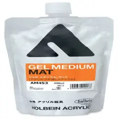Holbein Acrylic Medium - Matte Gel Medium, 300 ml pouch
