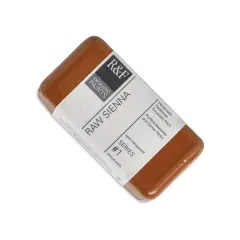 R&F Encaustic Paint Block - Raw Sienna, 40 ml block
