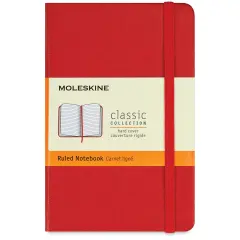Moleskine Classic Hardcover Notebooks - Scarlet Red, Ruled, 5-1/2" x 3-1/2"